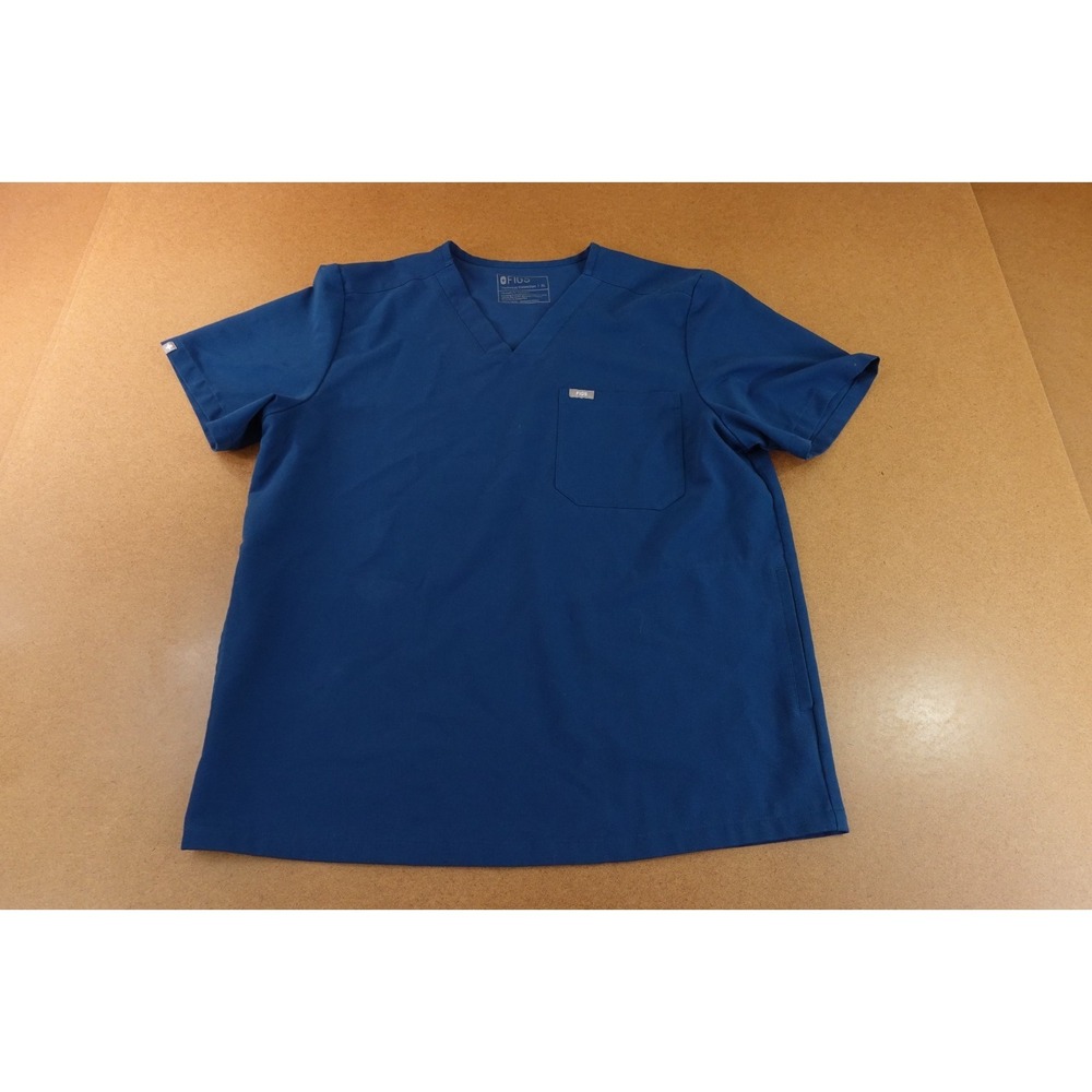 Figs Unisex Size XL Blue Short Sleeve Technical Collection 3-Pocket Scrub Top